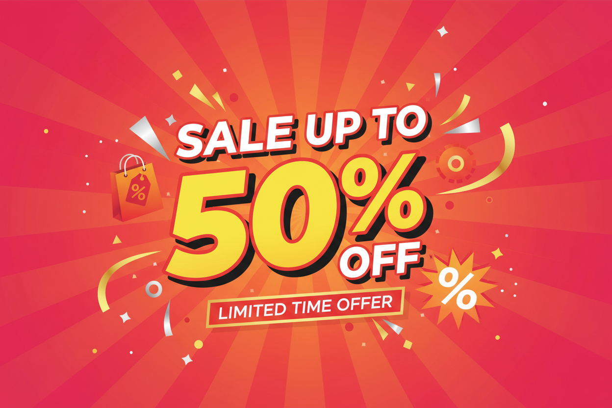 sale up to 50% off